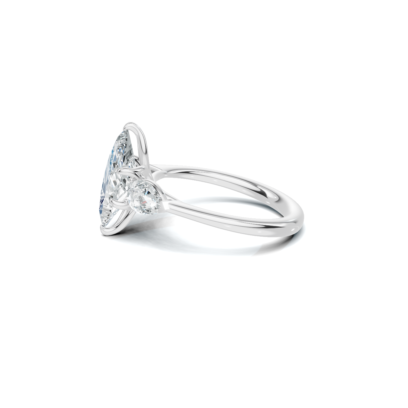 Luxe Sophisticated Three Stone Ring