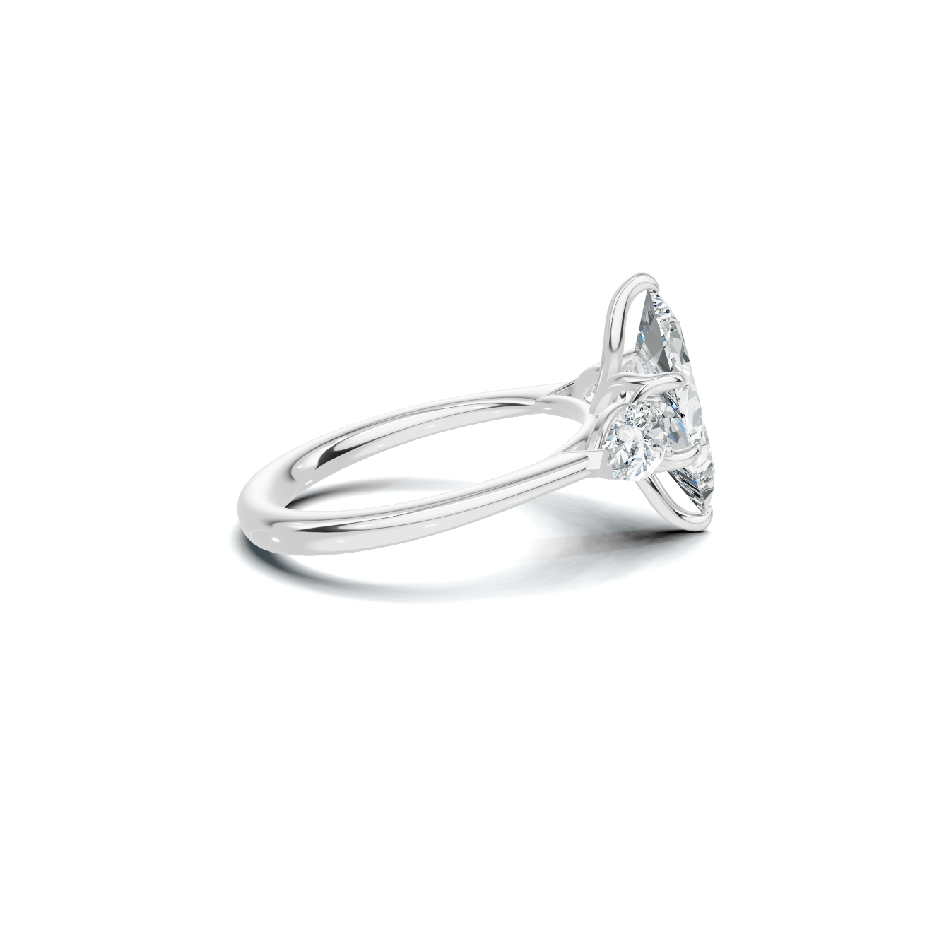 Luxe Sophisticated Three Stone Ring