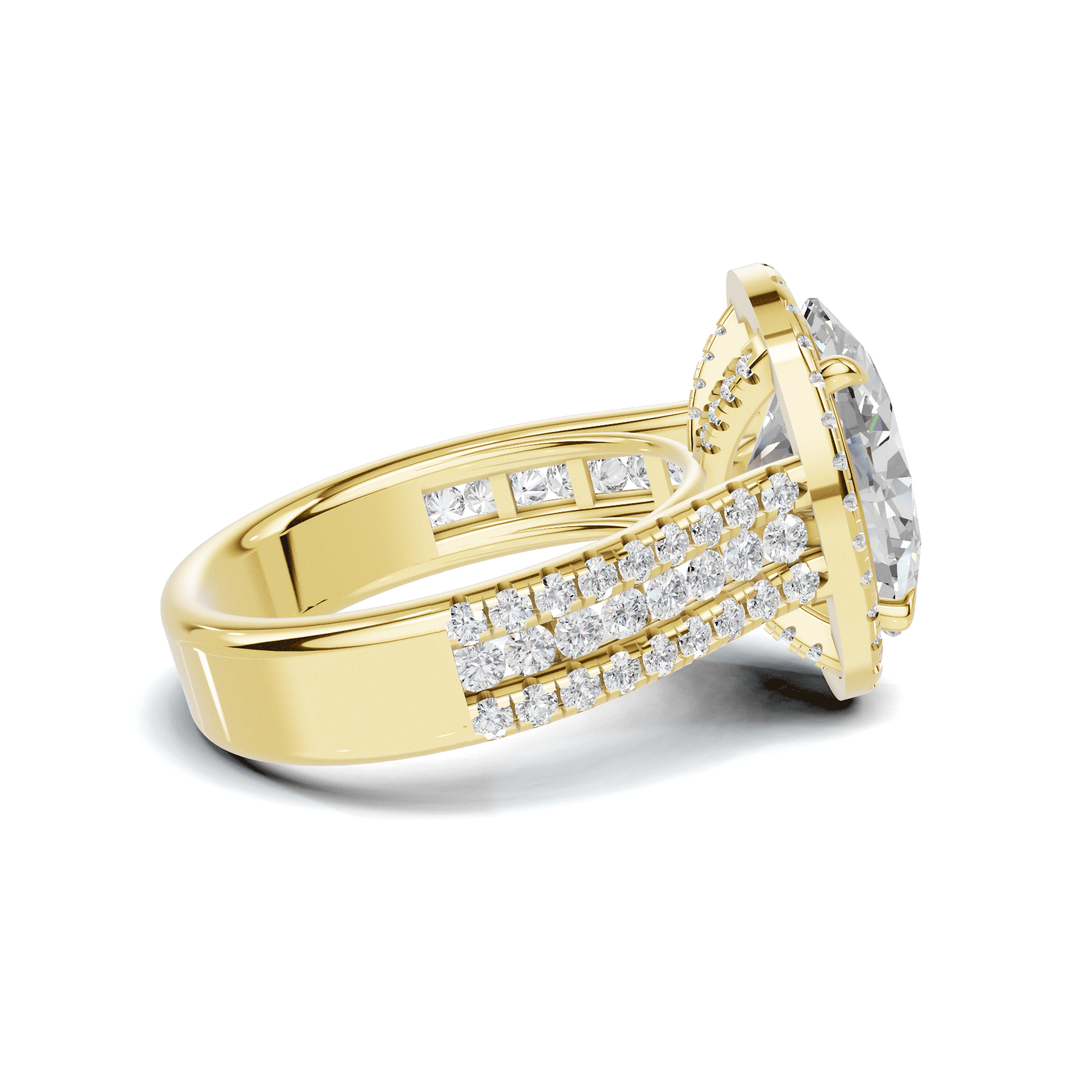 Luxe Sparkling Pave Statement Ring