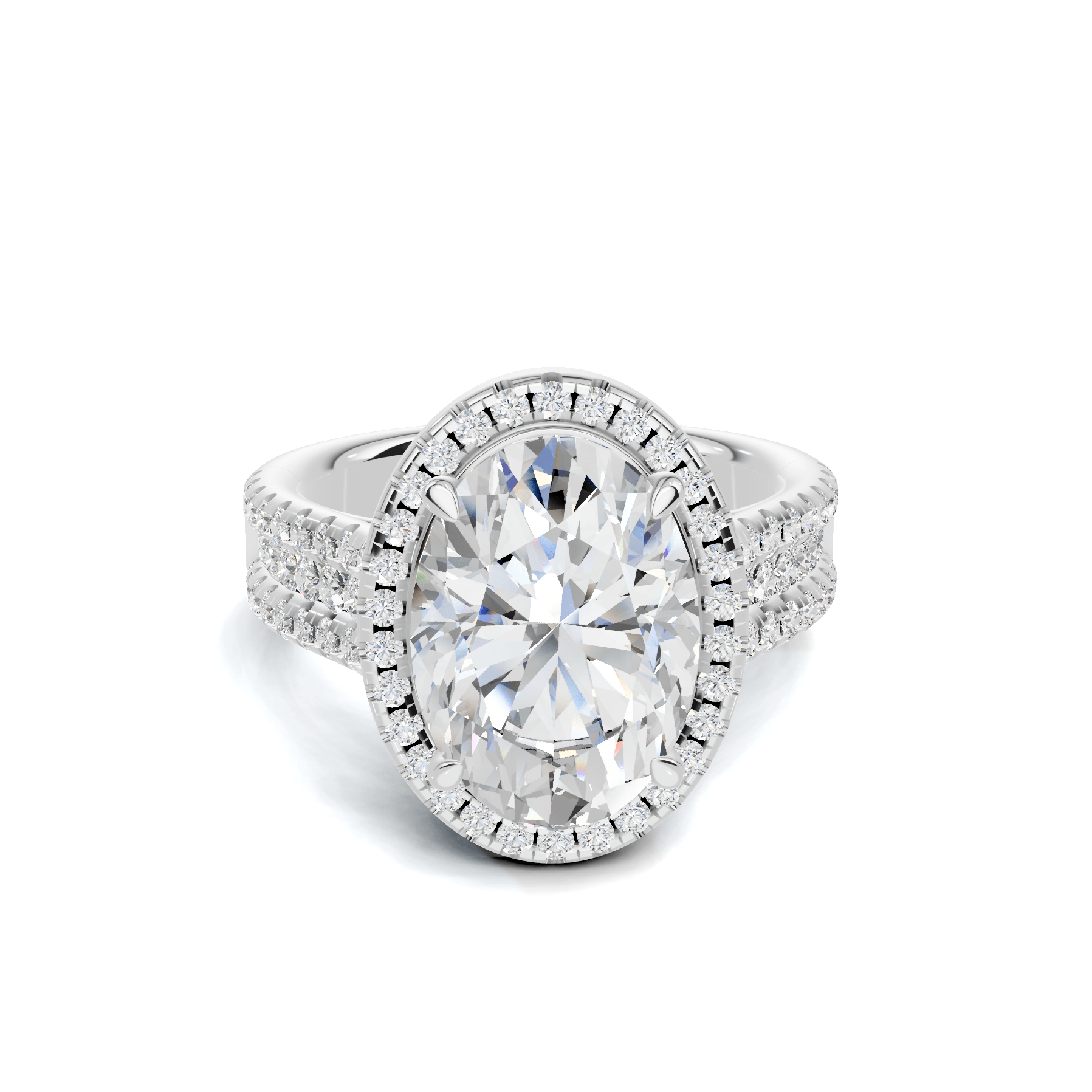 Luxe Sparkling Pave Statement Ring