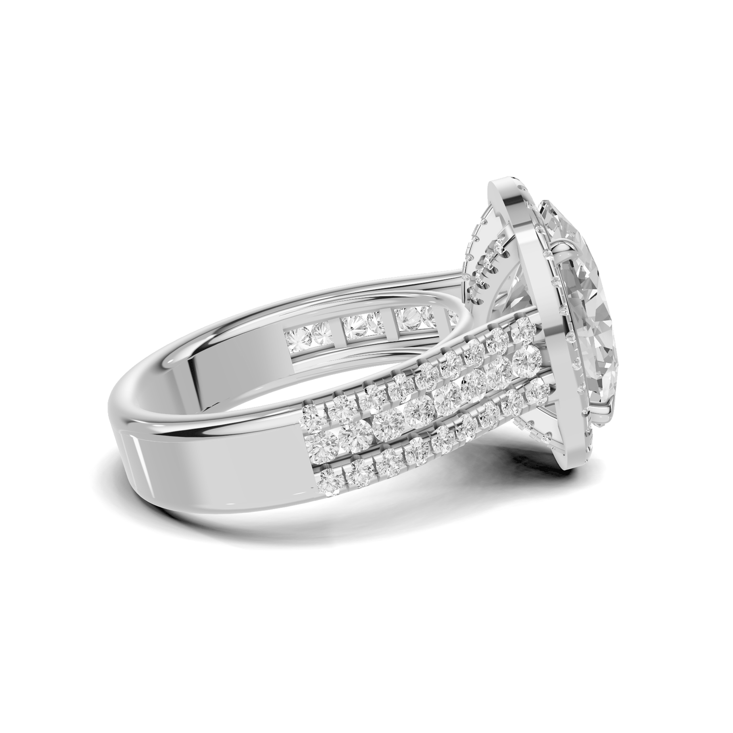 Luxe Sparkling Pave Statement Ring
