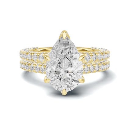 Luxe Teardrop Pave Bridal Ring