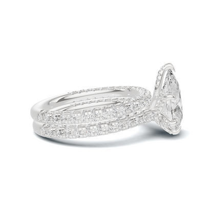 Luxe Teardrop Pave Bridal Ring
