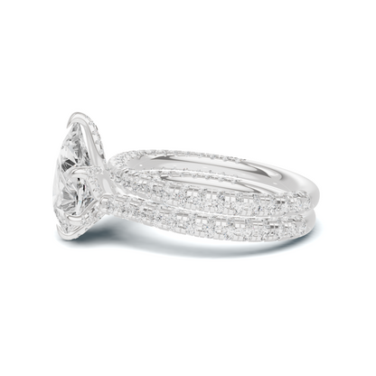 Luxe Teardrop Pave Bridal Ring