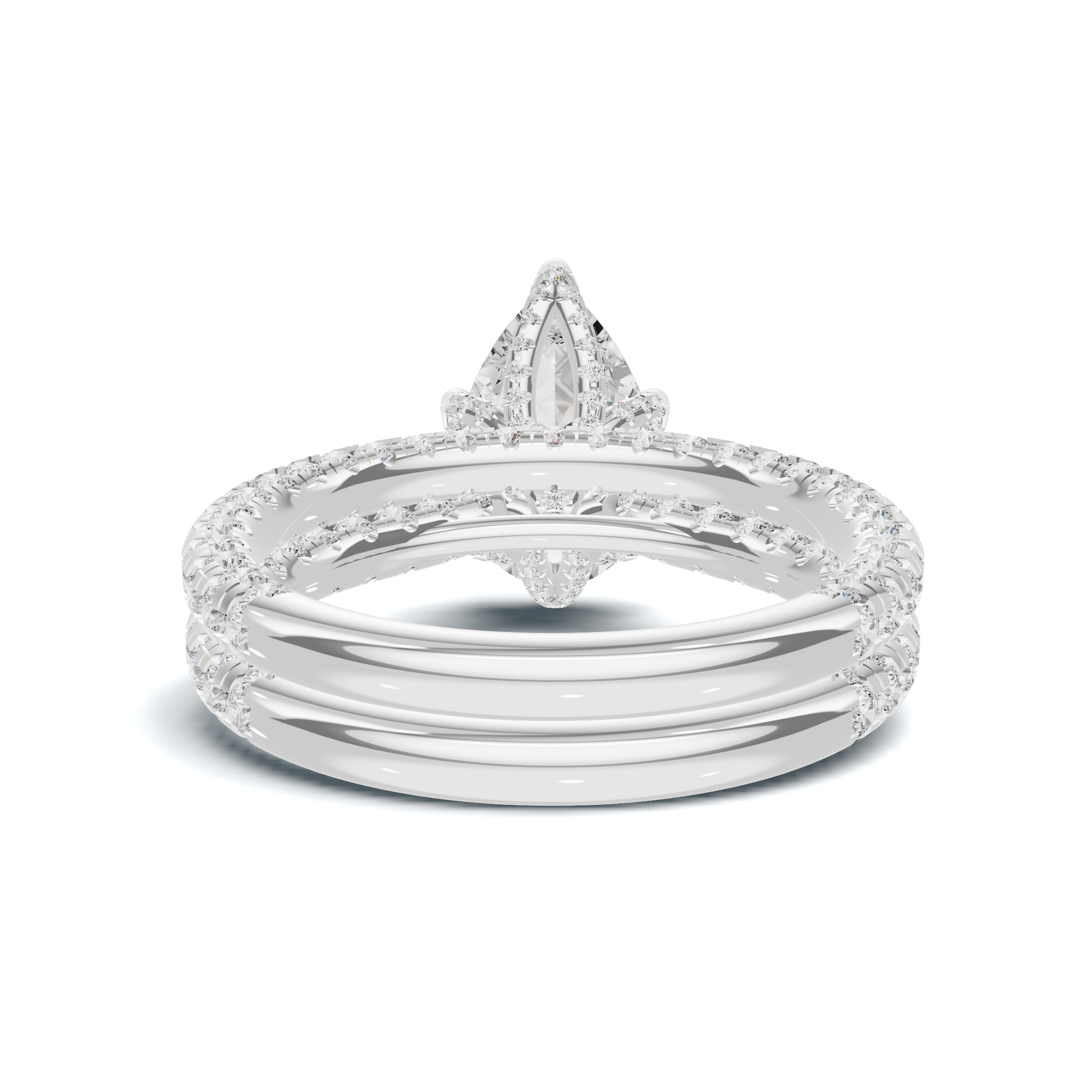 Luxe Teardrop Pave Bridal Ring