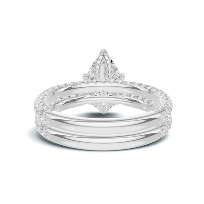 Luxe Teardrop Pave Bridal Ring