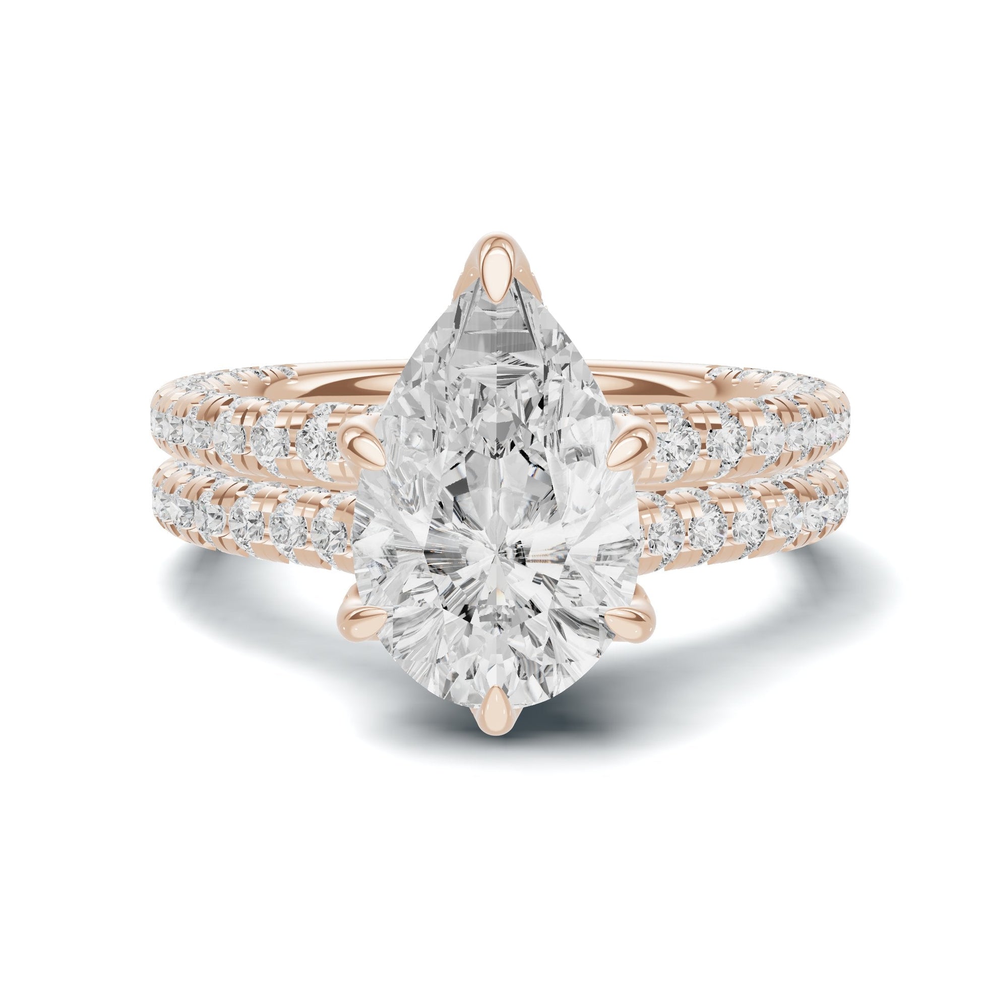 Luxe Teardrop Pave Bridal Ring