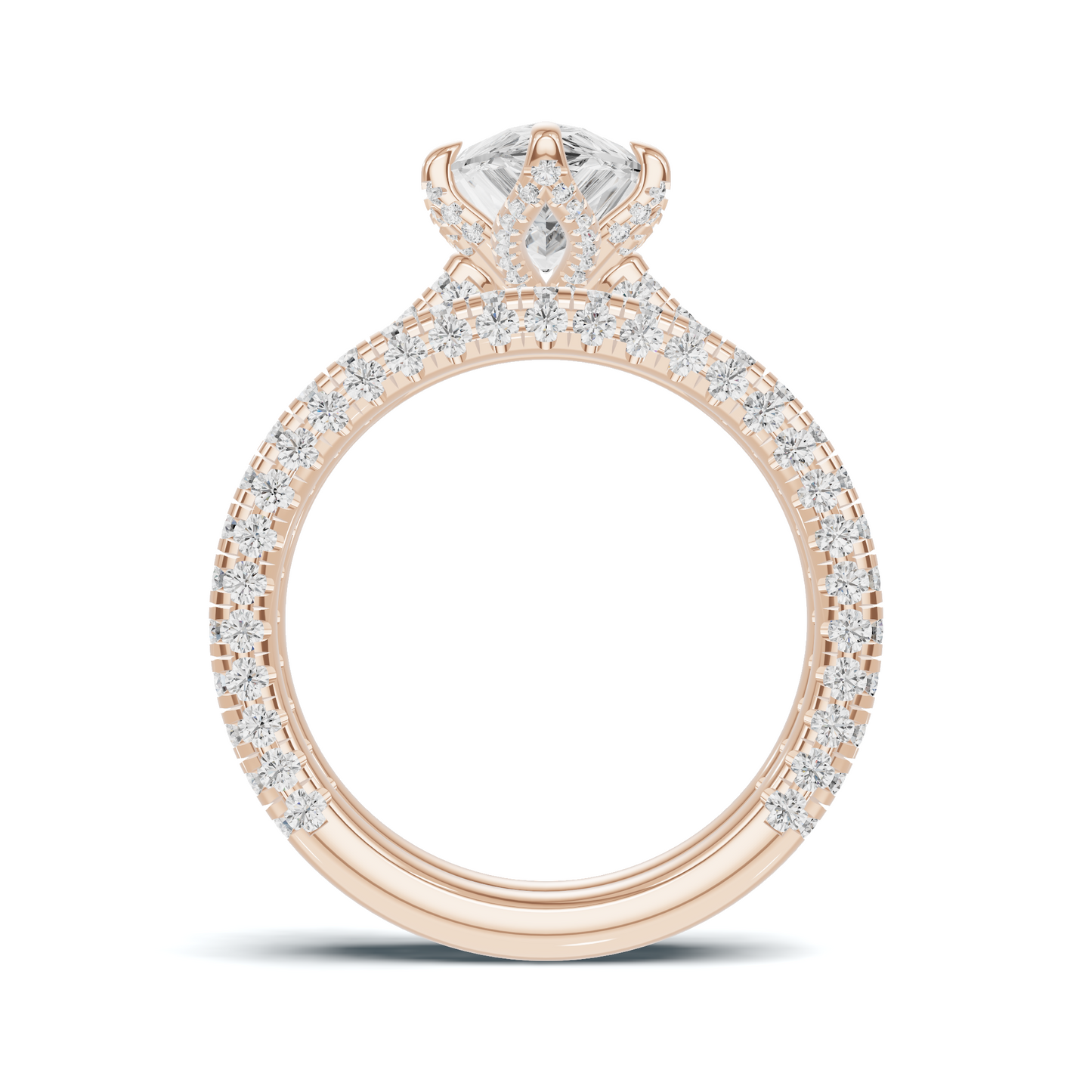 Luxe Teardrop Pave Bridal Ring