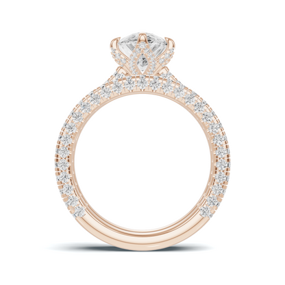 Luxe Teardrop Pave Bridal Ring
