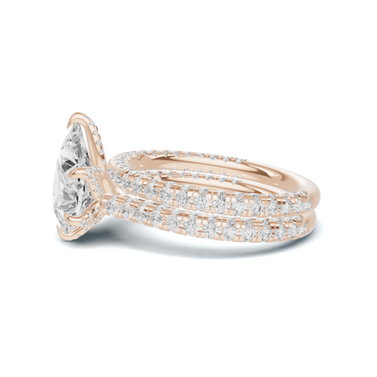 Luxe Teardrop Pave Bridal Ring