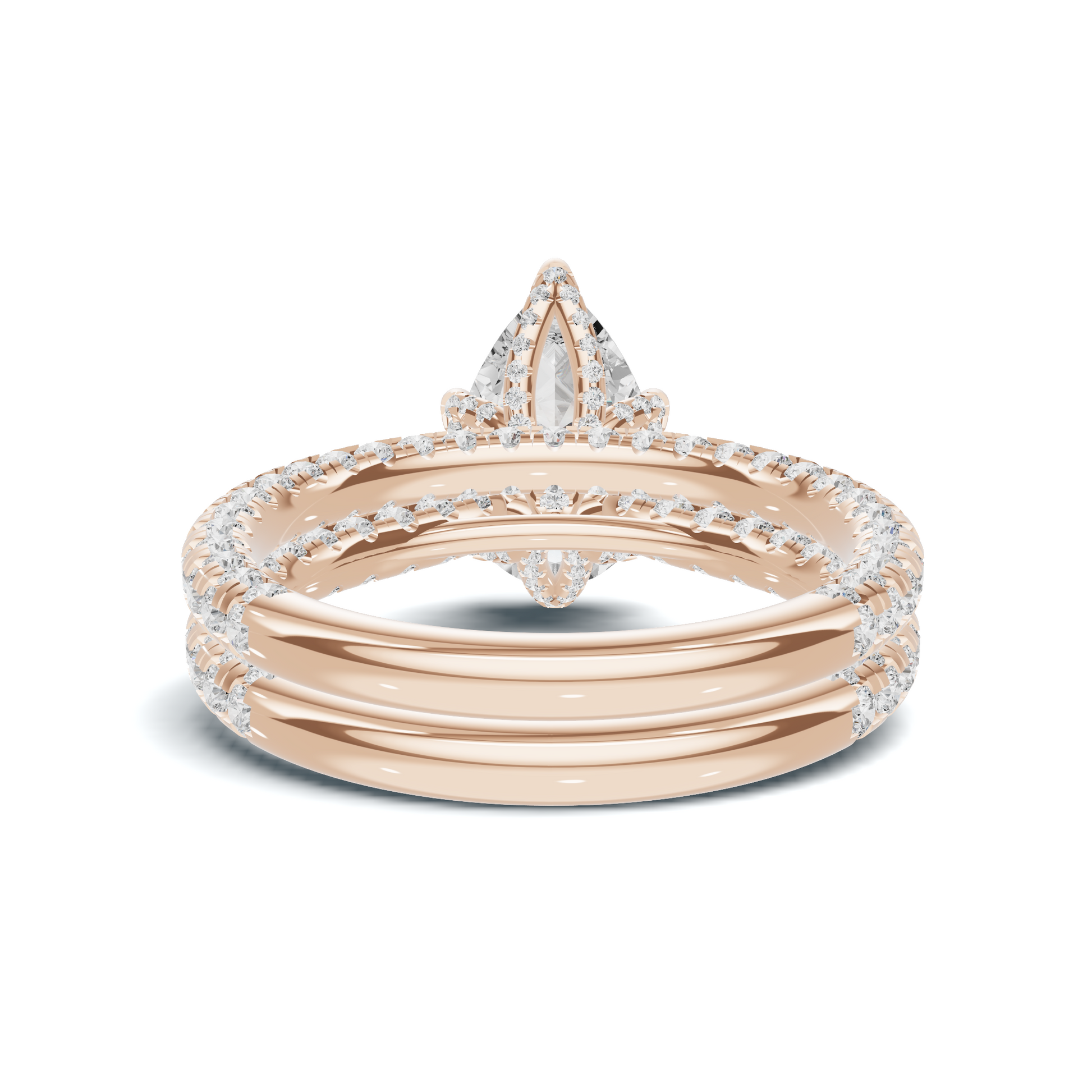 Luxe Teardrop Pave Bridal Ring