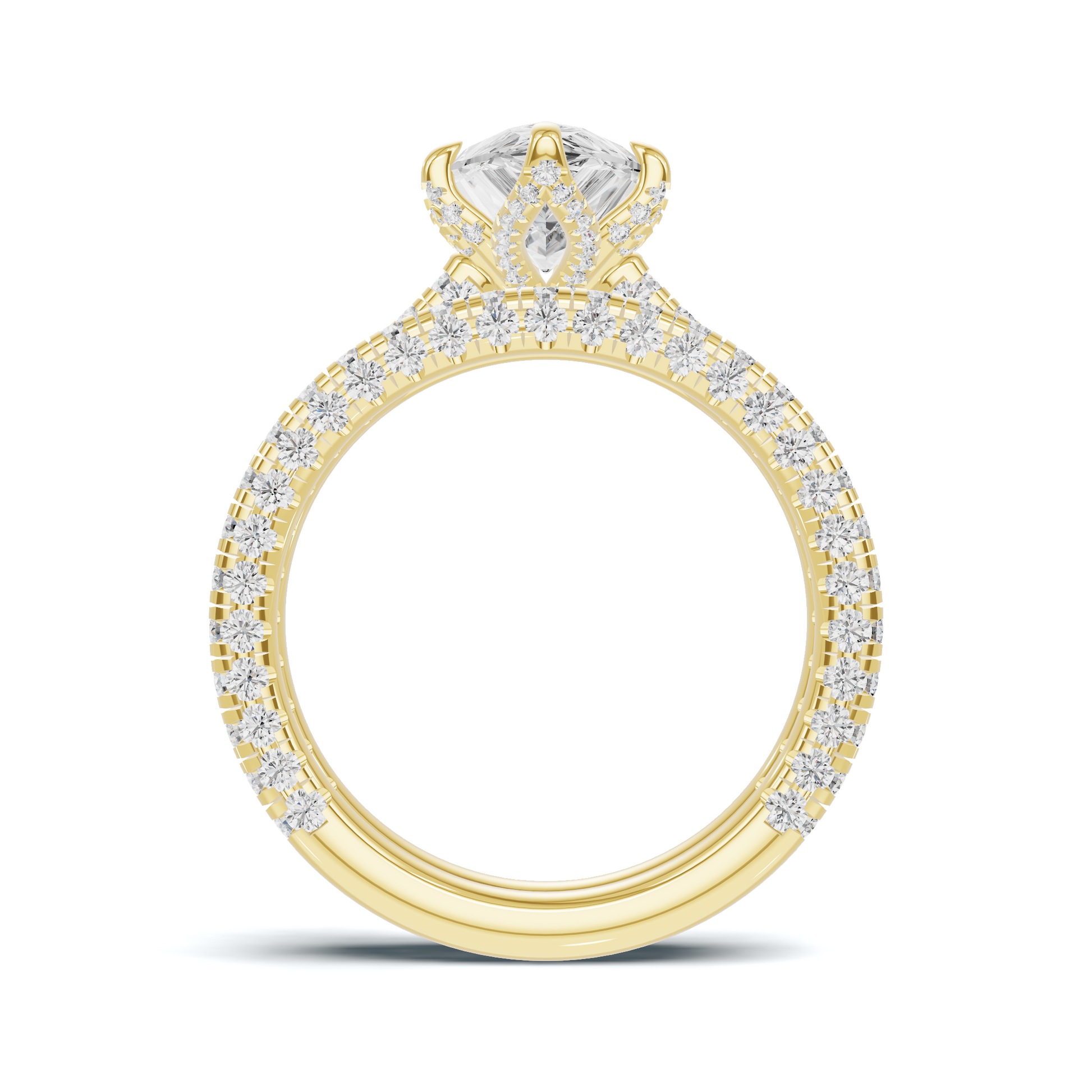 Luxe Teardrop Pave Bridal Ring