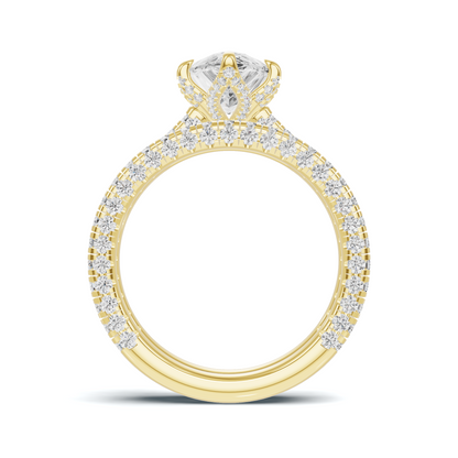 Luxe Teardrop Pave Bridal Ring
