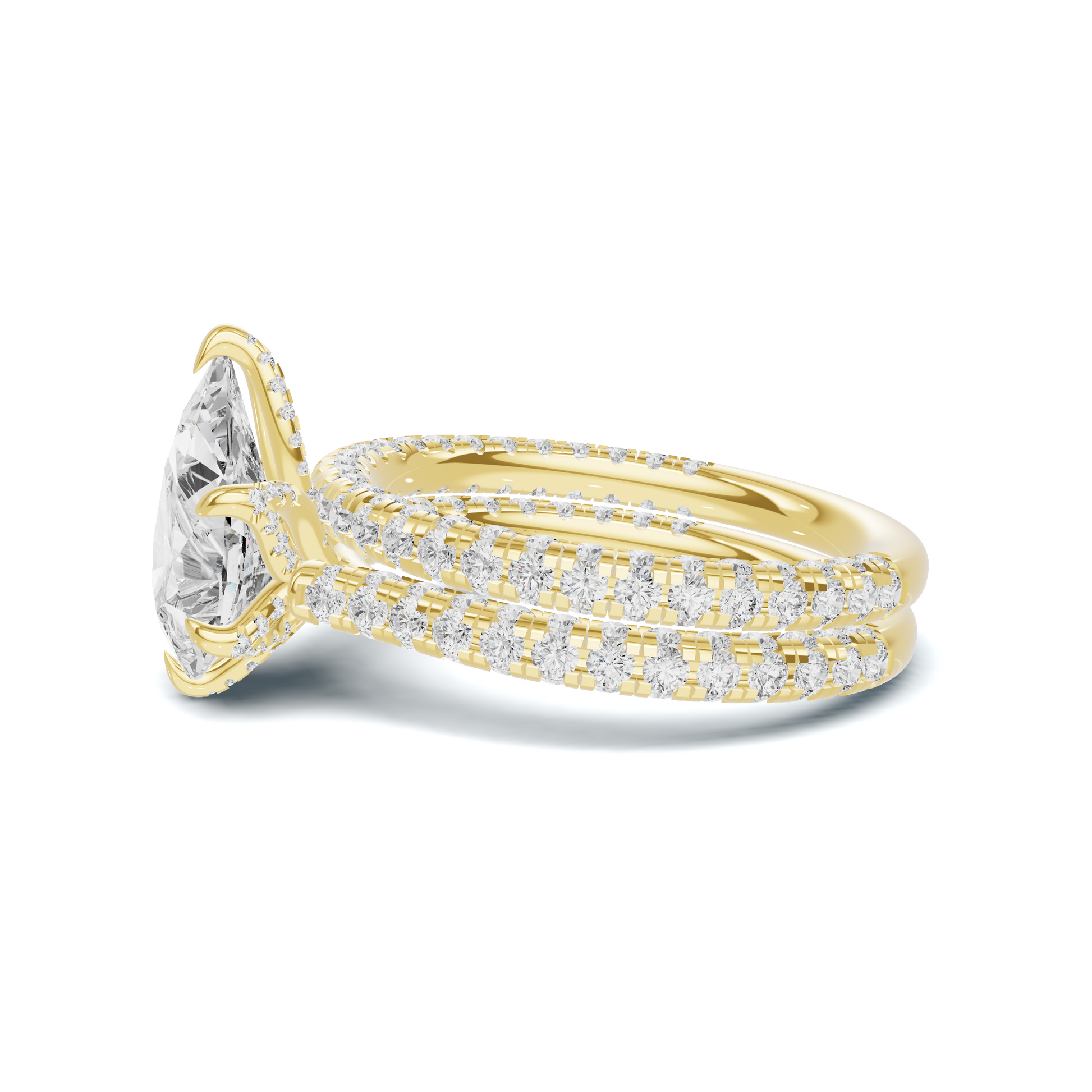 Luxe Teardrop Pave Bridal Ring