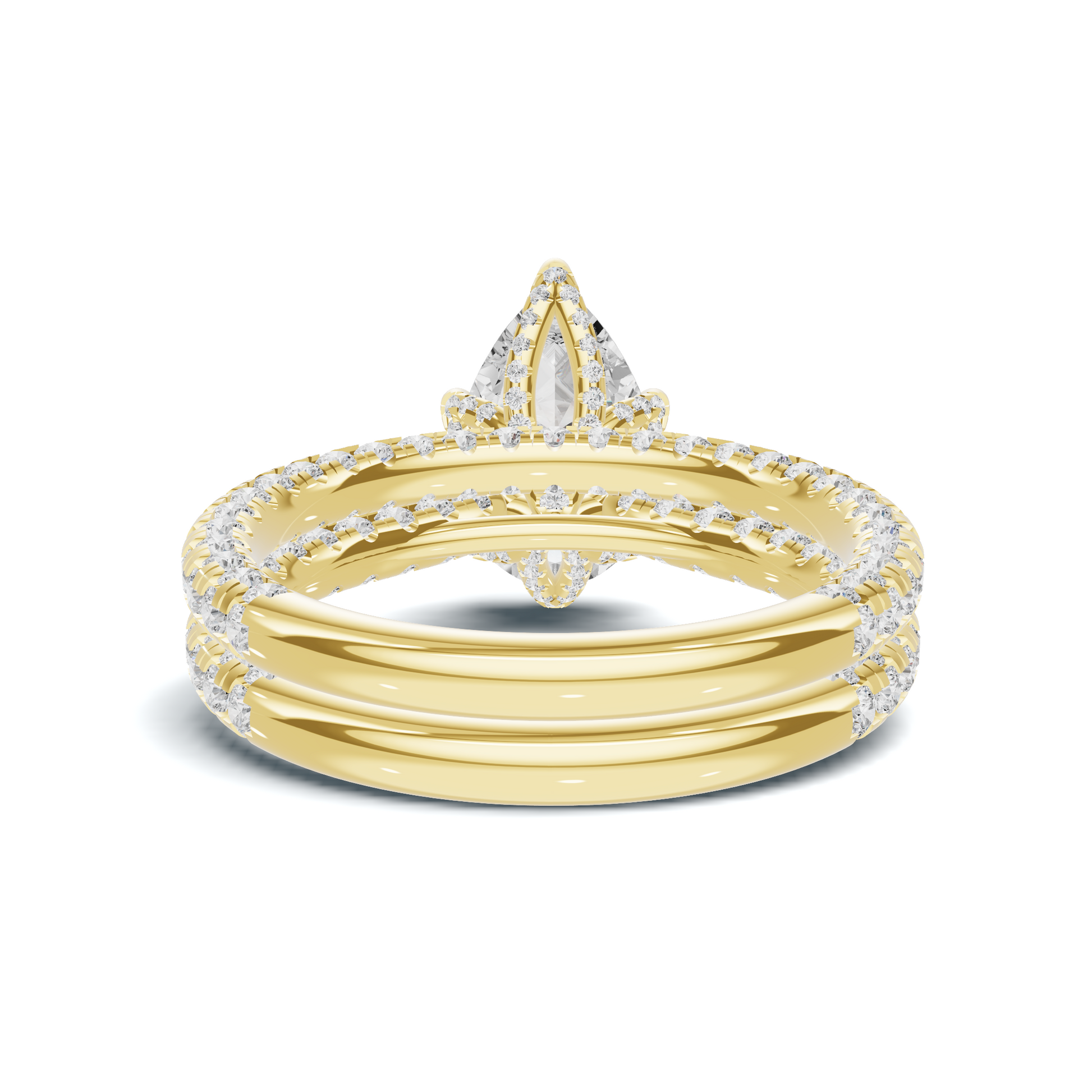 Luxe Teardrop Pave Bridal Ring