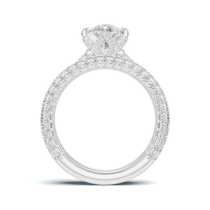 Luxe Teardrop Pave Bridal Ring