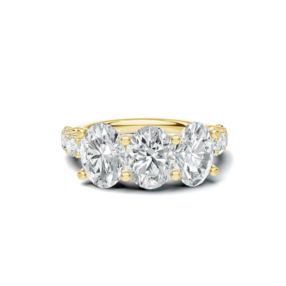 Luxe Three Stone Accented Ring