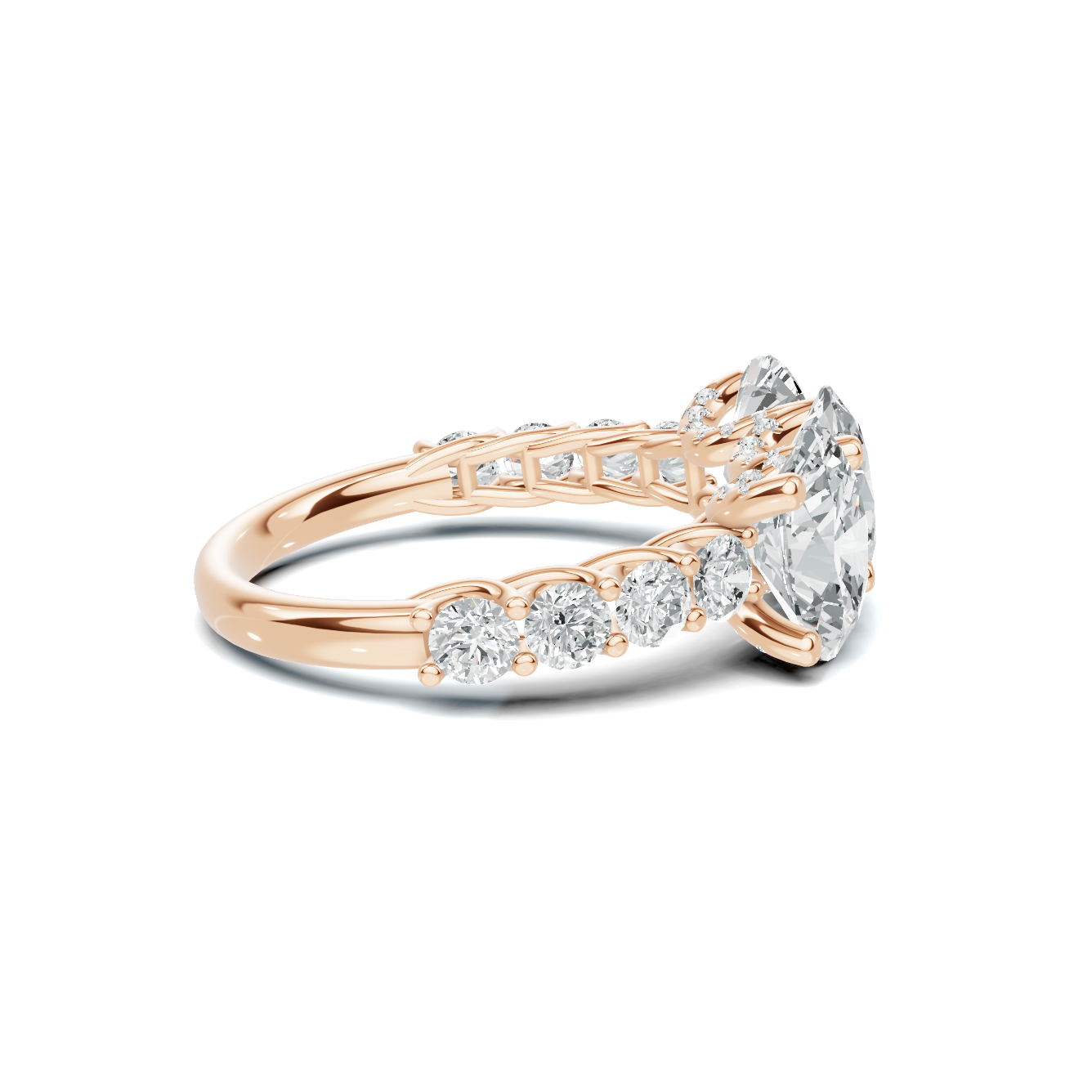 Luxe Three Stone Accented Ring