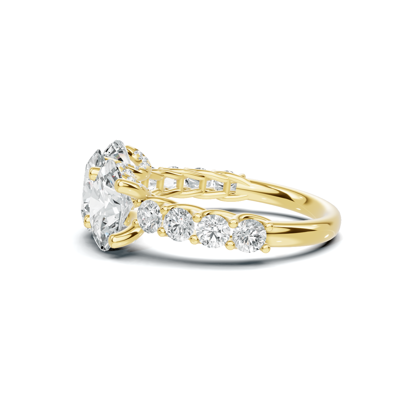 Luxe Three Stone Accented Ring