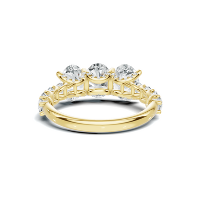 Luxe Three Stone Accented Ring