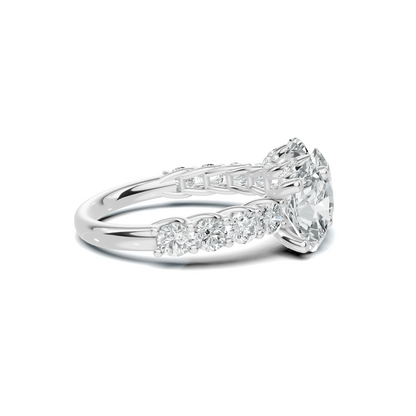 Luxe Three Stone Accented Ring