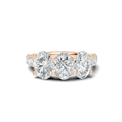 Luxe Three Stone Accented Ring