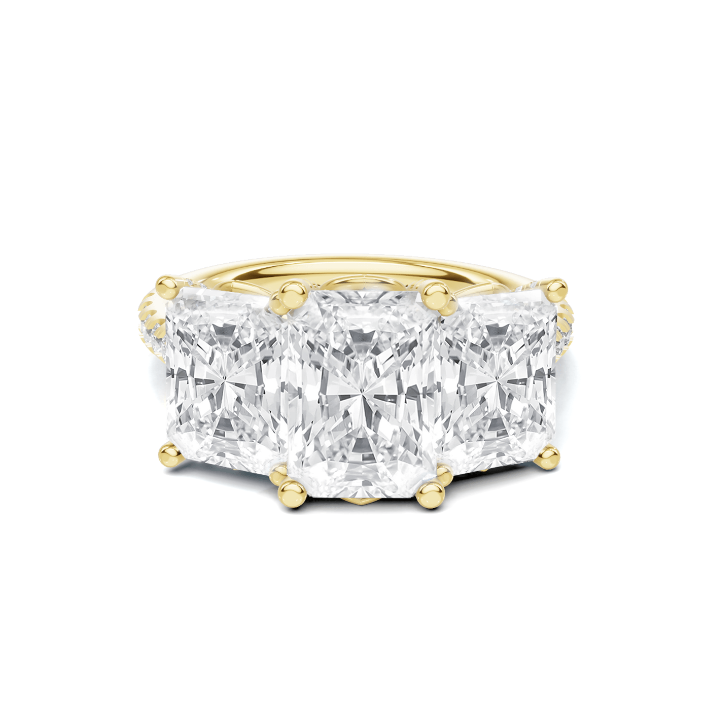 Luxe Three Stone Gallery Ring