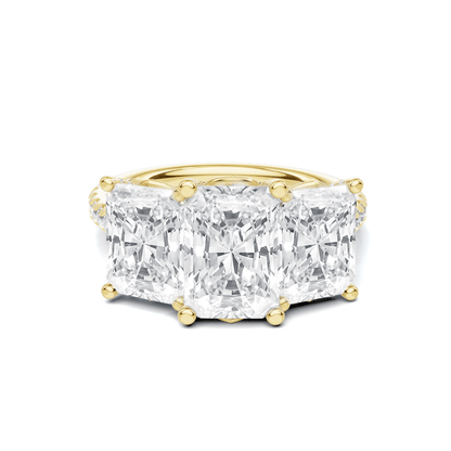 Luxe Three Stone Gallery Ring