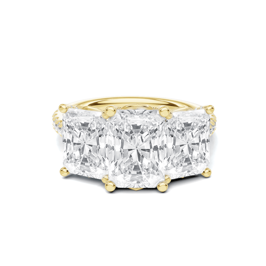 Luxe Three Stone Gallery Ring