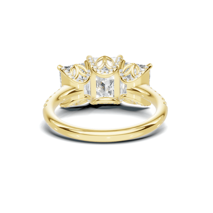 Luxe Three Stone Gallery Ring