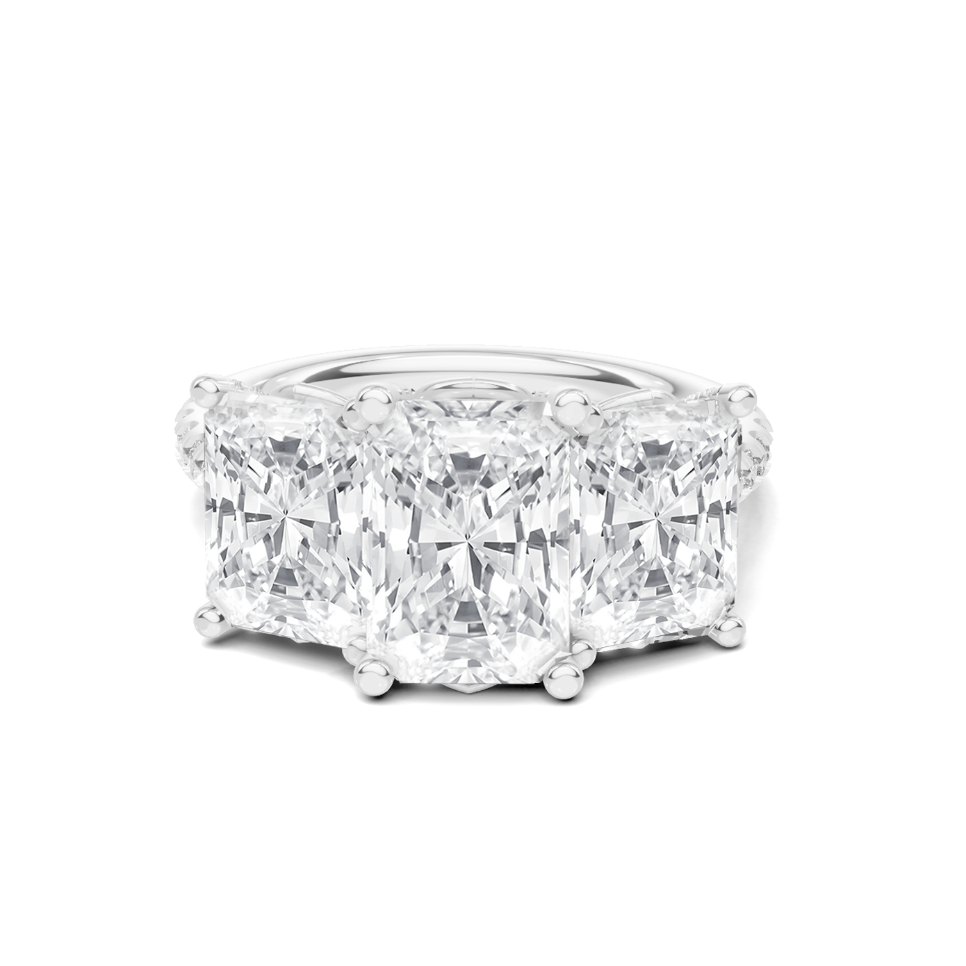 Luxe Three Stone Gallery Ring