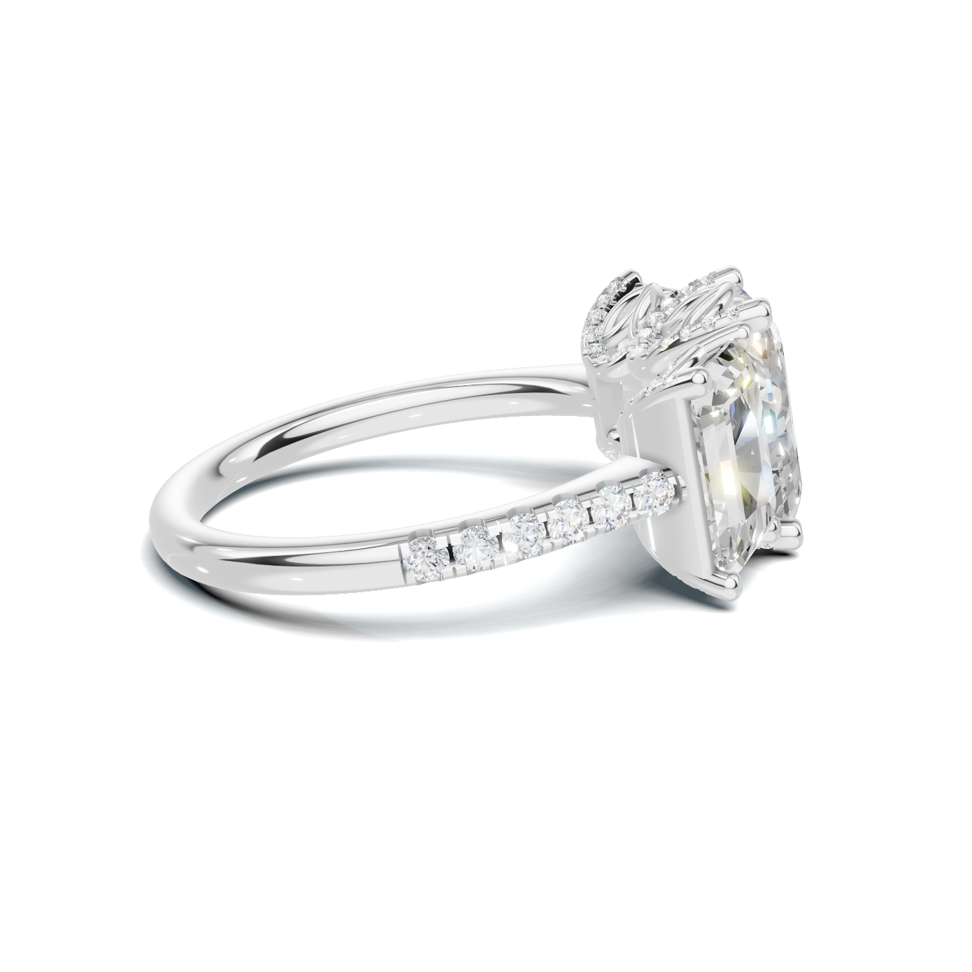 Luxe Three Stone Gallery Ring