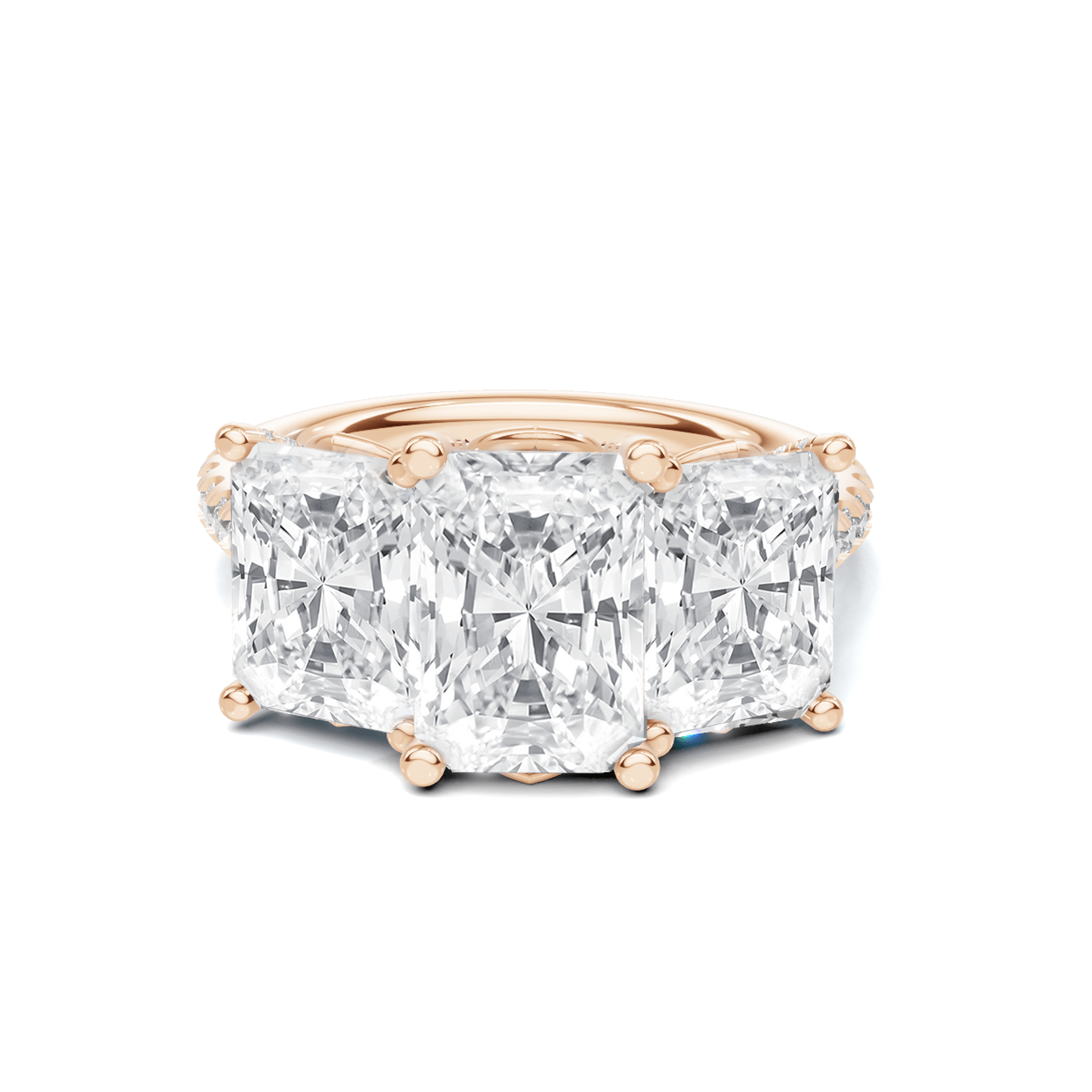 Luxe Three Stone Gallery Ring