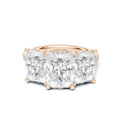 Luxe Three Stone Gallery Ring