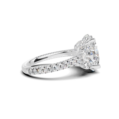 Luxe Three Stone Pave Ring
