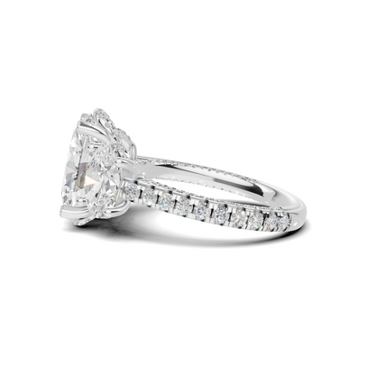 Luxe Three Stone Pave Ring