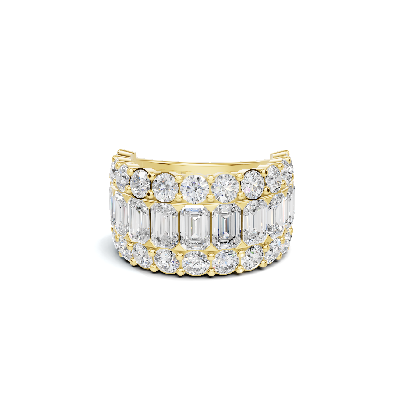 Luxe Triple Row Ring