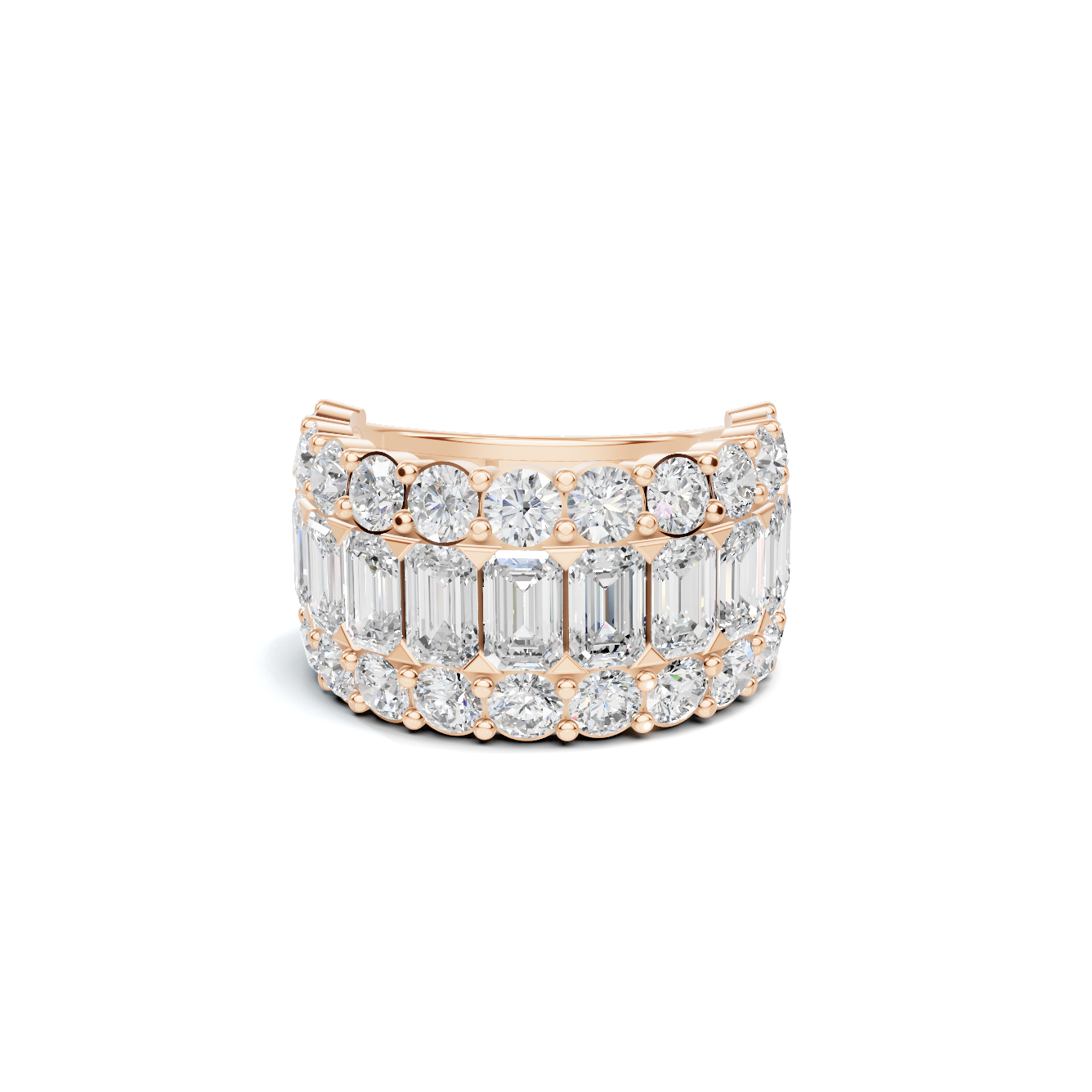 Luxe Triple Row Ring