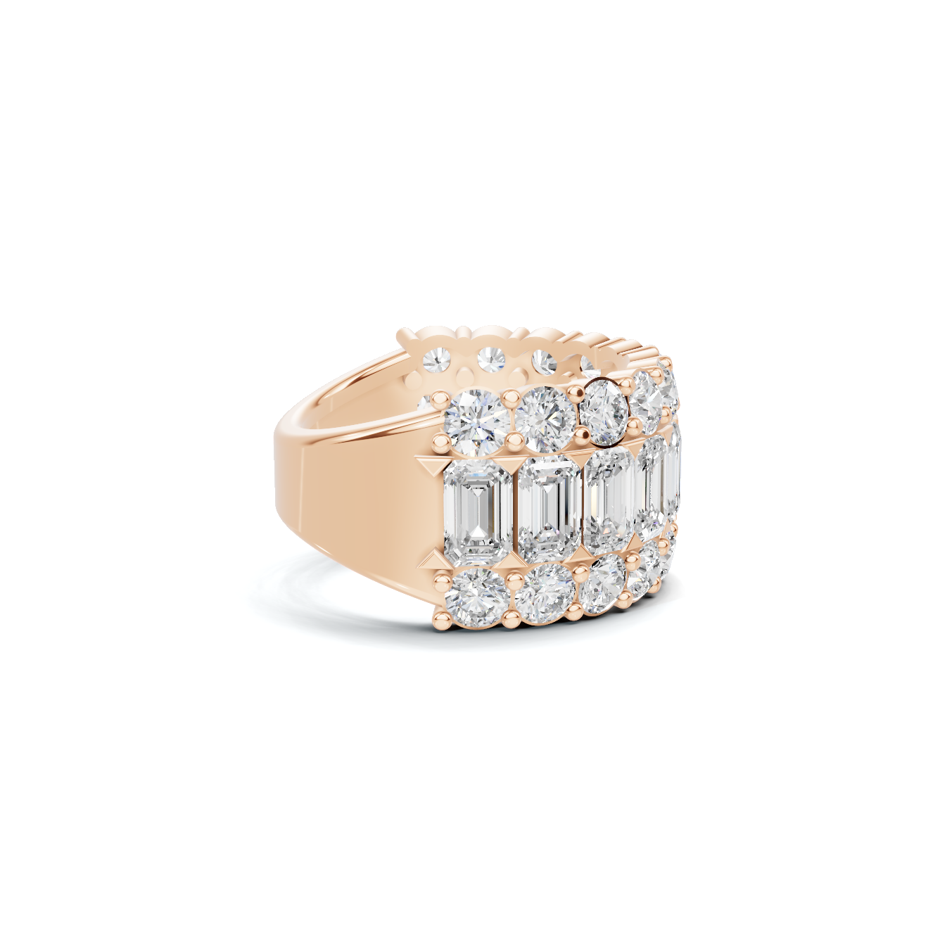 Luxe Triple Row Ring
