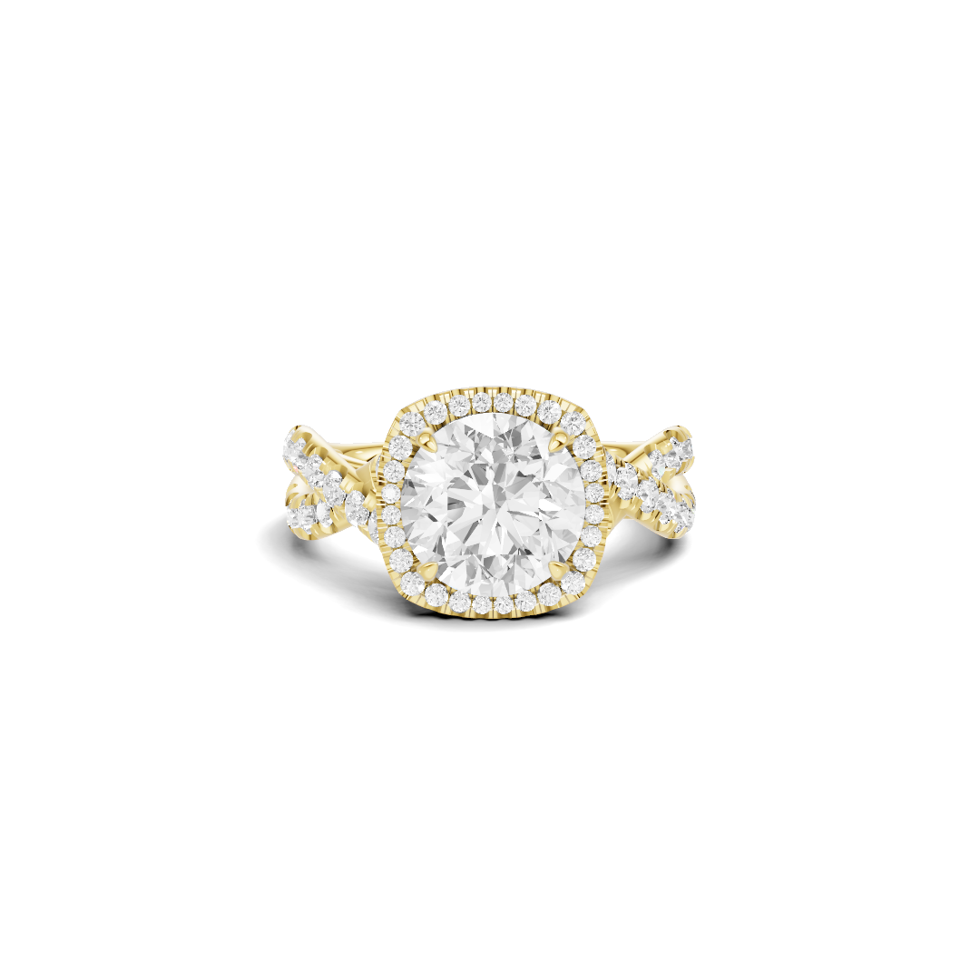 Luxe Twisted Infinity Halo Ring