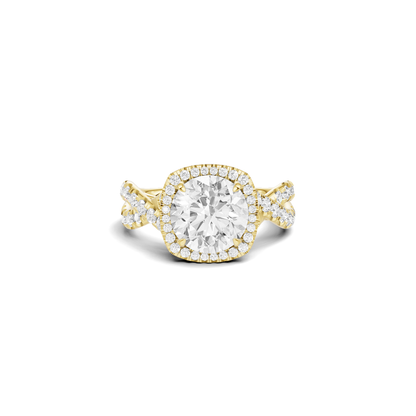 Luxe Twisted Infinity Halo Ring