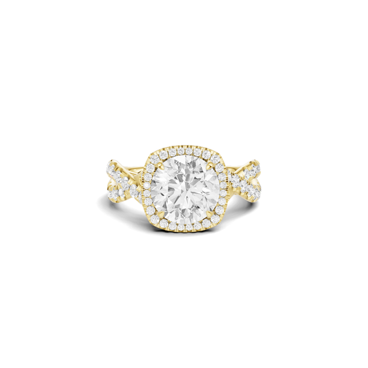 Luxe Twisted Infinity Halo Ring