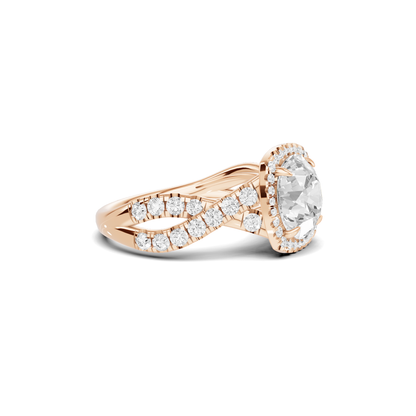 Luxe Twisted Infinity Halo Ring