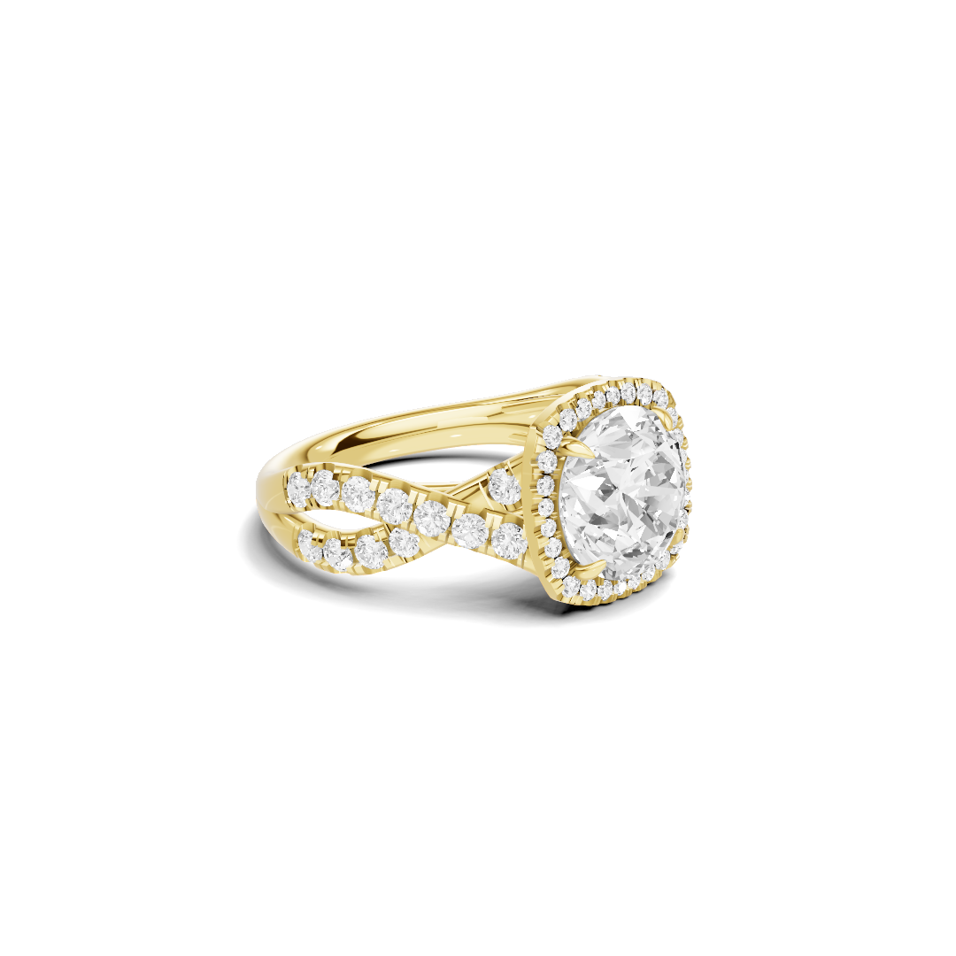 Luxe Twisted Infinity Halo Ring