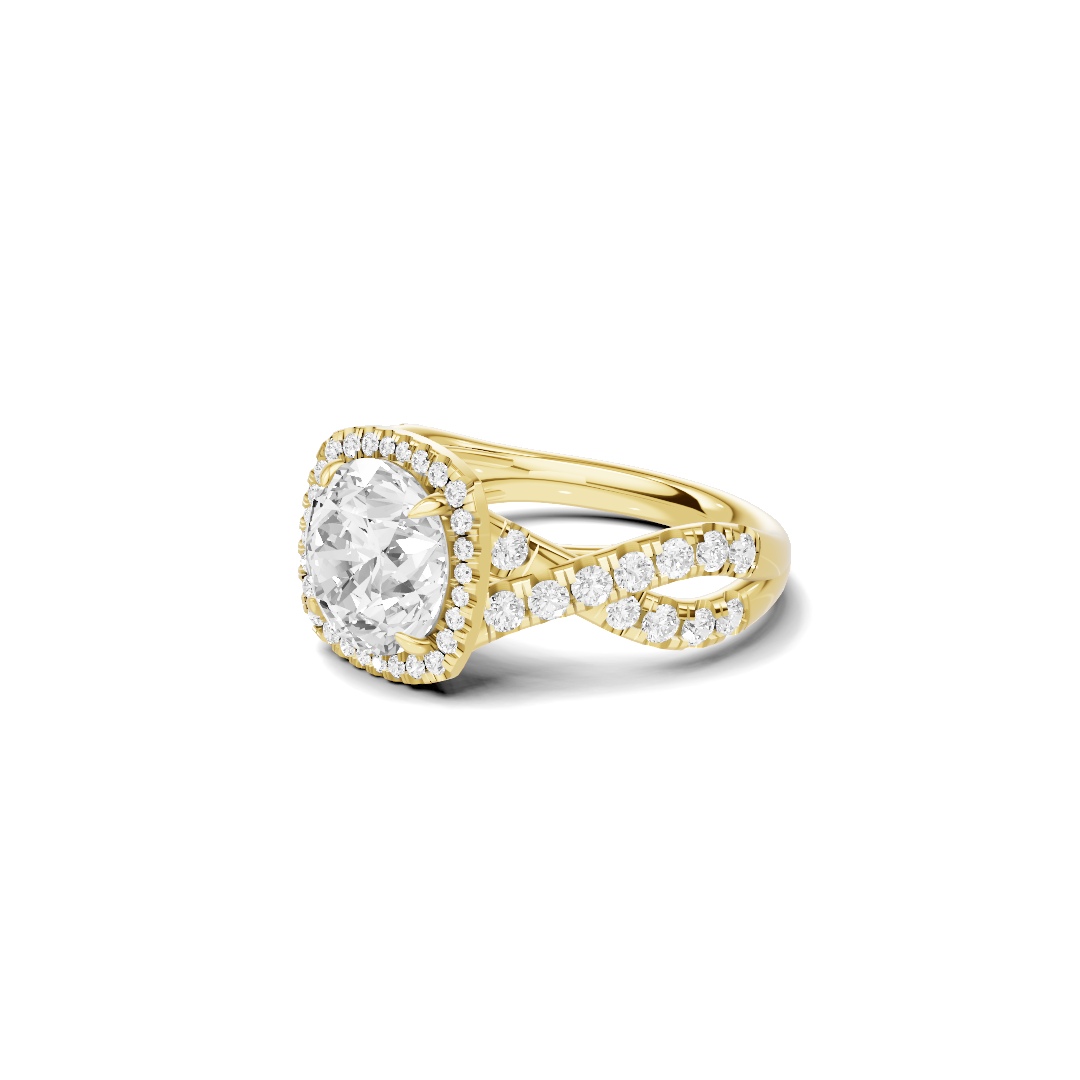 Luxe Twisted Infinity Halo Ring