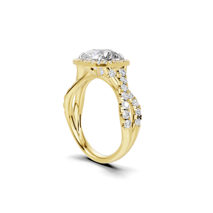 Luxe Twisted Infinity Halo Ring