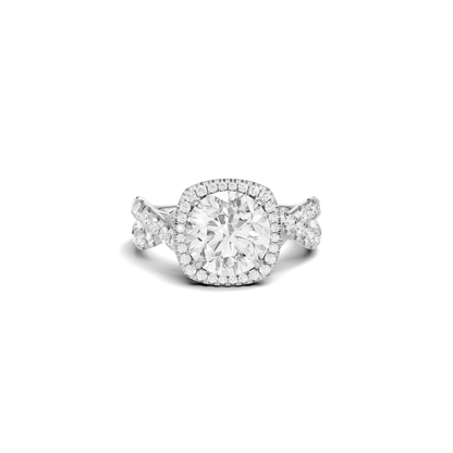 Luxe Twisted Infinity Halo Ring