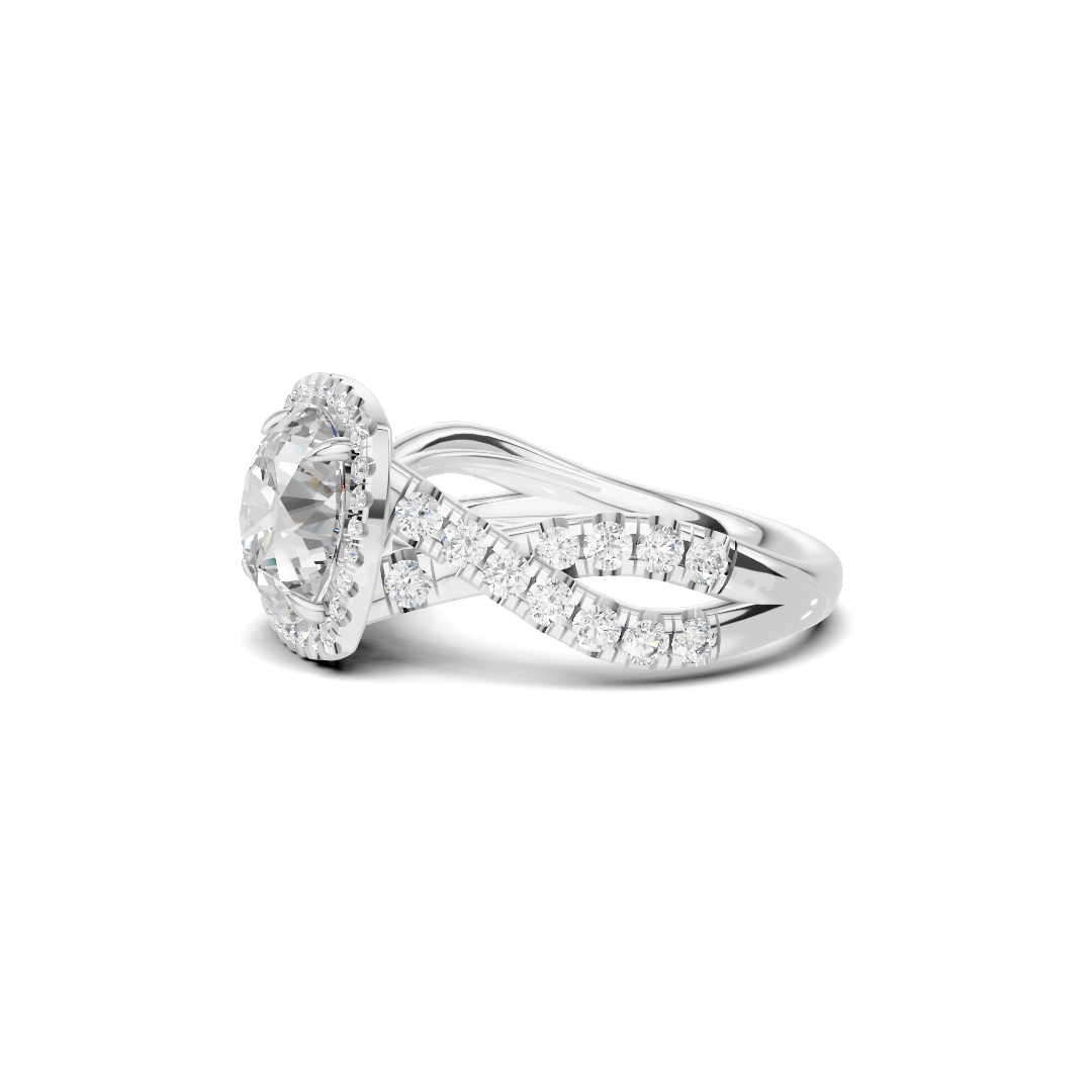 Luxe Twisted Infinity Halo Ring