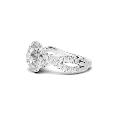 Luxe Twisted Infinity Halo Ring