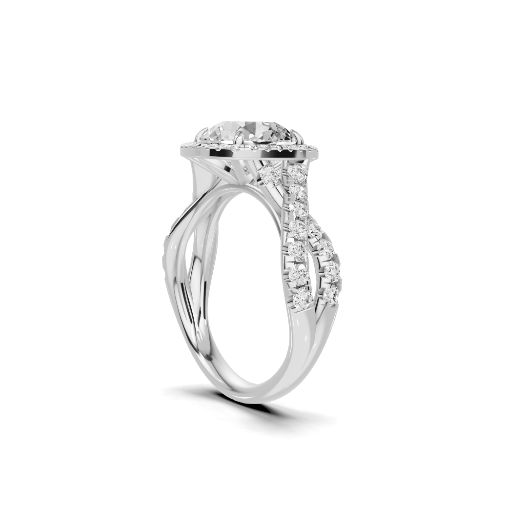 Luxe Twisted Infinity Halo Ring